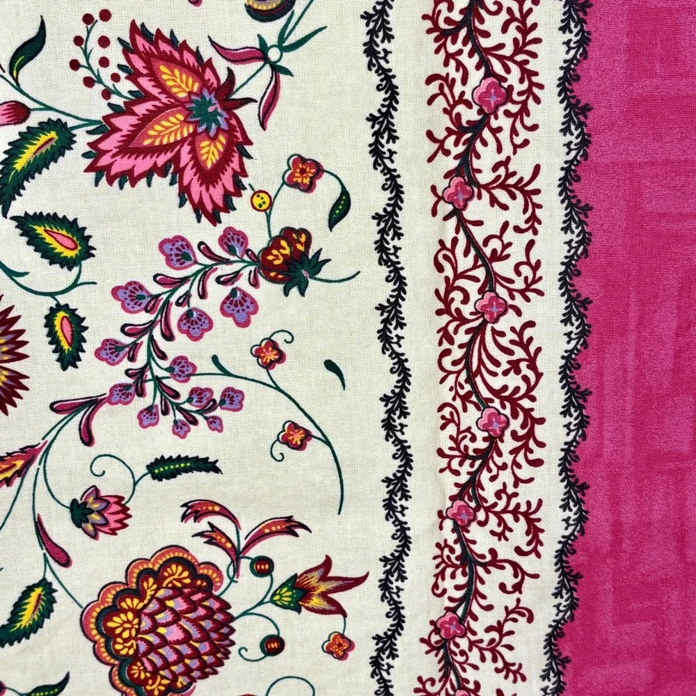 Vent du Sud French Provencal Oval Tablecloth 66x83 Floral Luxury Boho Chic Table